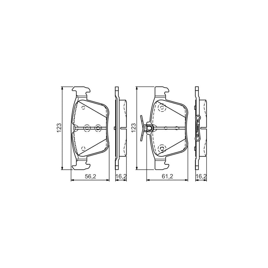 Bosch 0986Tb3176 Brake Pad Set 