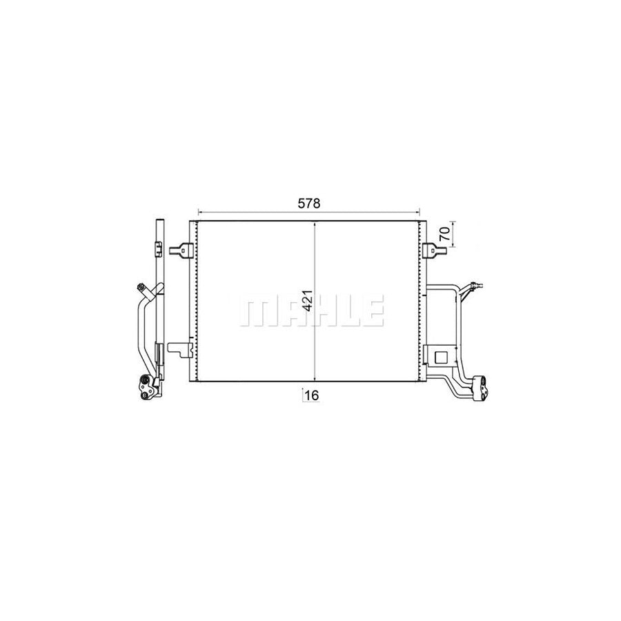 MAHLE ORIGINAL AC 242 000S Air conditioning condenser without dryer