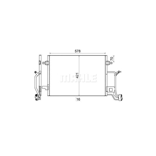 MAHLE ORIGINAL AC 242 000S Air conditioning condenser without dryer