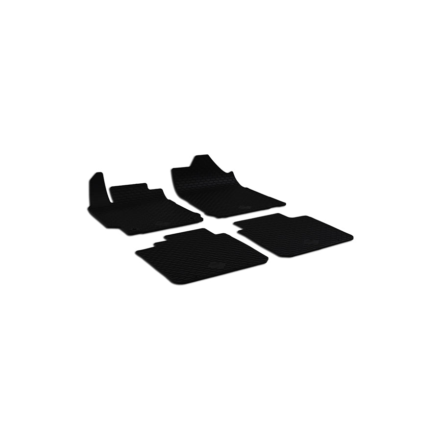 WALSER 50800 Floor mat set for TOYOTA Camry VII Saloon (_V5_) Elastomer, Front and Rear, Quantity: 4, Black
