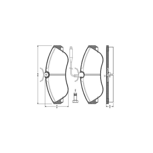 Bosch 0986Tb2029 Brake Pad Set Incl Wear Warning Contact With Bolts With Accessories