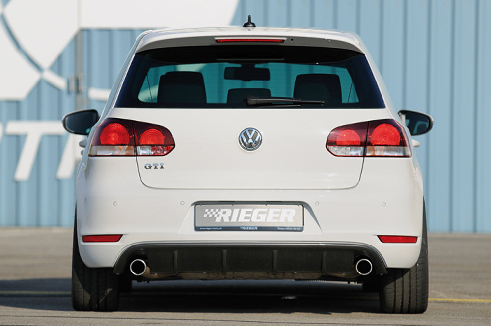 Rieger 00059524 VW Mk6 Golf GTI Rear Diffuser for Original Tailpipe Left & RIght -  Matte Black