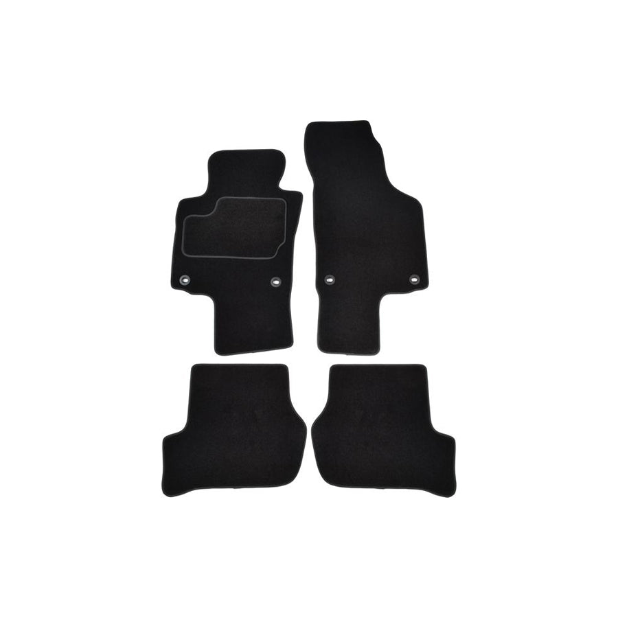 CUSTOPOL Tailored SKO60S Floor mat set for SKODA OCTAVIA Textile, Front and Rear, Quantity: 4, Grey