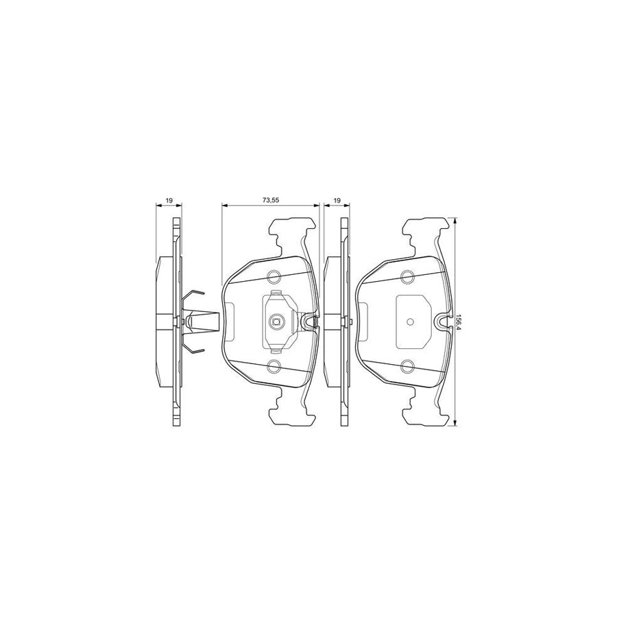 Bosch 0986424584 Brake Pad Set For Bmw X3 E83 With Mounting Manual BP330