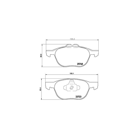 Hella 8DB 355 020 411 Brake Pad Set Not Prepared For Wear Indicator