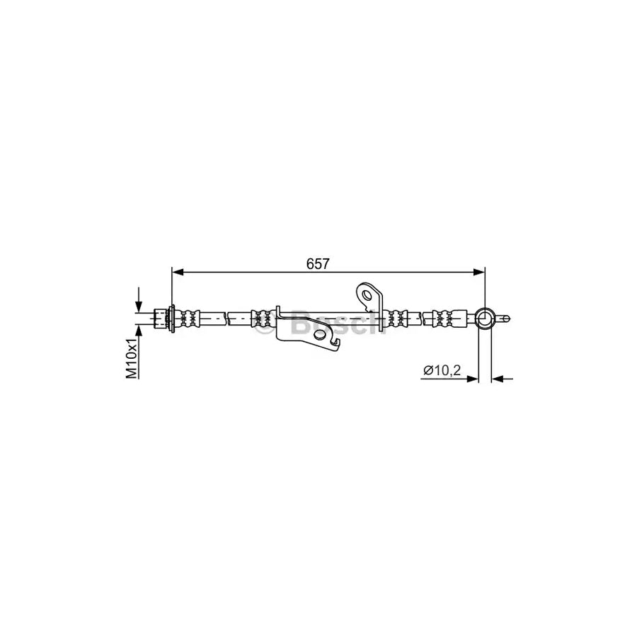BOSCH 1 987 481 789 Brake Hose 657Mm