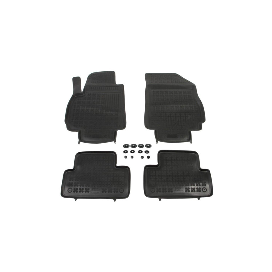REZAW PLAST 202107 Floor mat set for CHEVROLET Orlando (J309) Elastomer, Front and Rear, Black