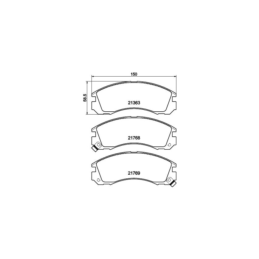 Hella 8DB 355 016 531 Brake Pad Set With Acoustic Wear Warning