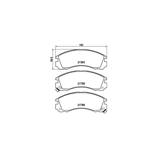Hella 8DB 355 016 531 Brake Pad Set With Acoustic Wear Warning