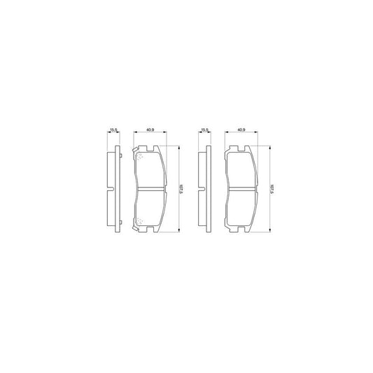 Bosch 0986461145 Brake Pad Set With Acoustic Wear Warning BP594