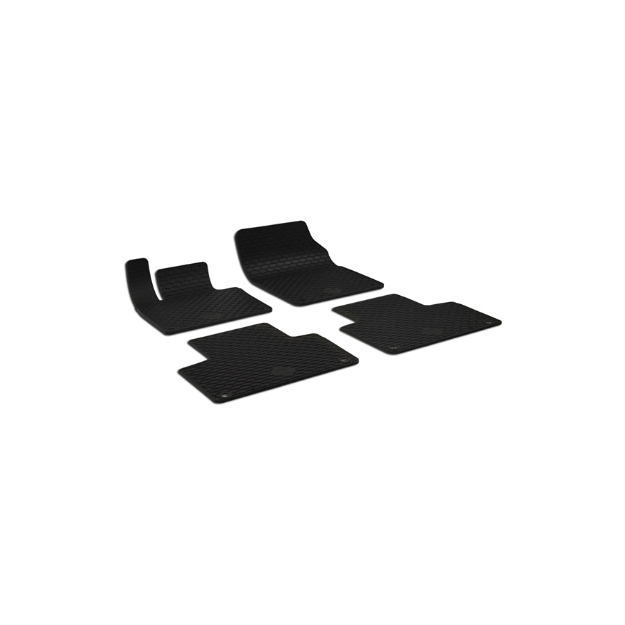 WALSER 50806 Floor mat set for VOLVO XC90 II (256) Elastomer, Front and Rear, Quantity: 4, Black