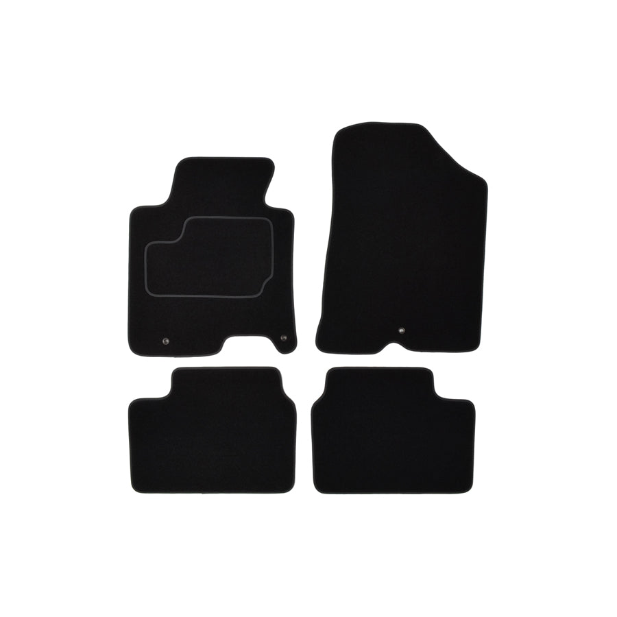 CUSTOPOL Tailored KIA75C Floor mat set for KIA CEE'D Textile, Front and Rear, Quantity: 4, Black