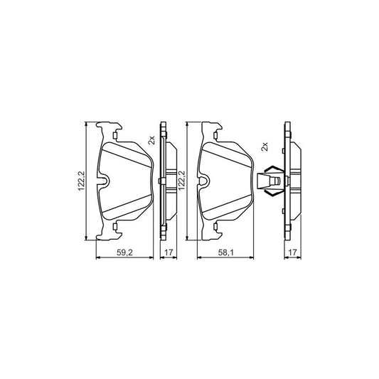 Bosch 0986495481 Brake Pad Set BP2113