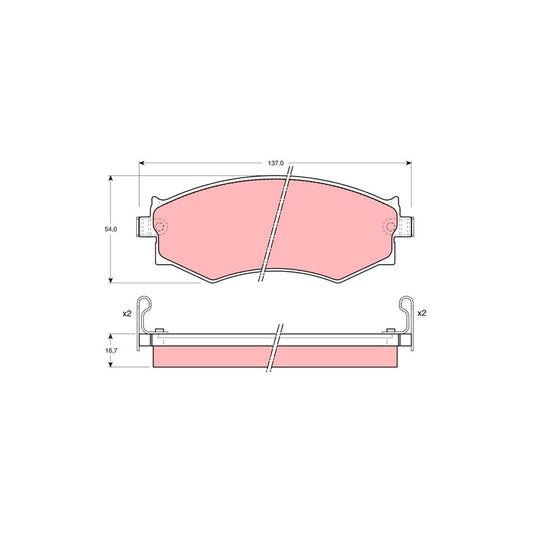 TRW Gdb1008 Brake Pad Set With Acoustic Wear Warning