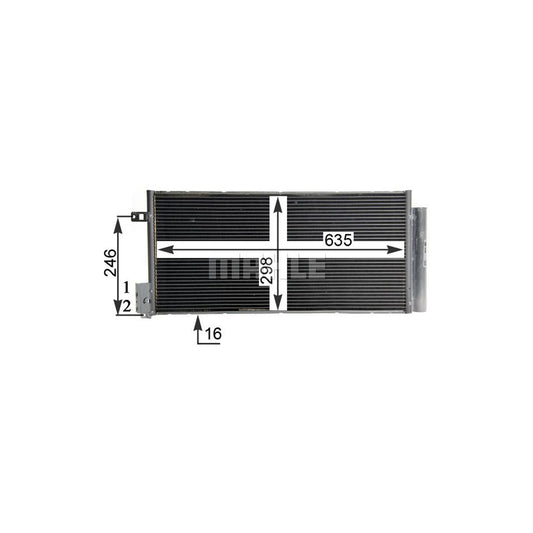 MAHLE ORIGINAL AC 505 001S Air conditioning condenser with dryer
