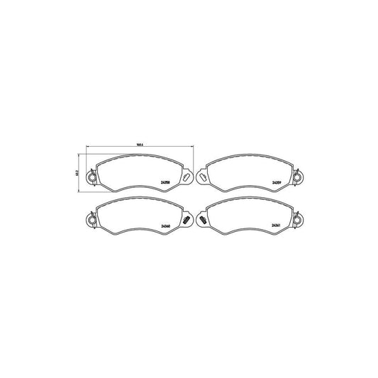 Brembo P B1 002 Brake Pad Set For Ldv Maxus With Acoustic Wear Warning