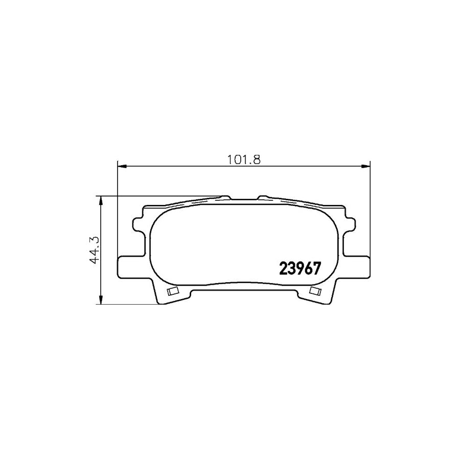 Hella 8DB 355 010 621 Brake Pad Set Not Prepared For Wear Indicator