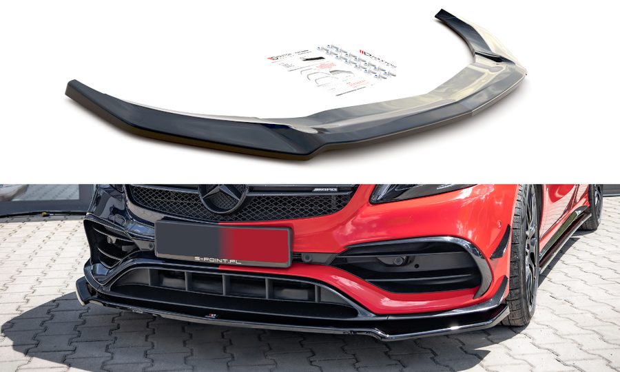 Maxton Design ME-A-176F-AMG-AERO-FD2T Front Splitter V.2 Mercedes Benz A45 AMG Aero W176 Facelift | Duco Car Parts UK Car Parts