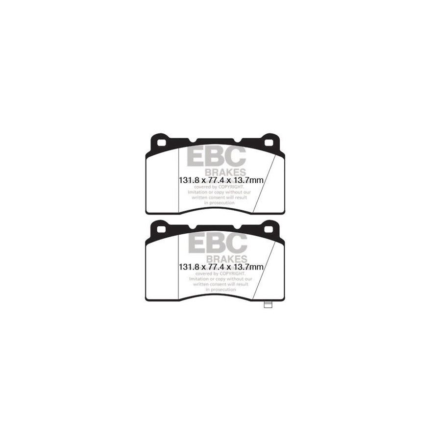 EBC DP32147C Chevrolet Holden Holden Hsv Hyundai Redstuff Front Brake Pads - Brembo Caliper 2 | Duco Car Parts UK Car Parts