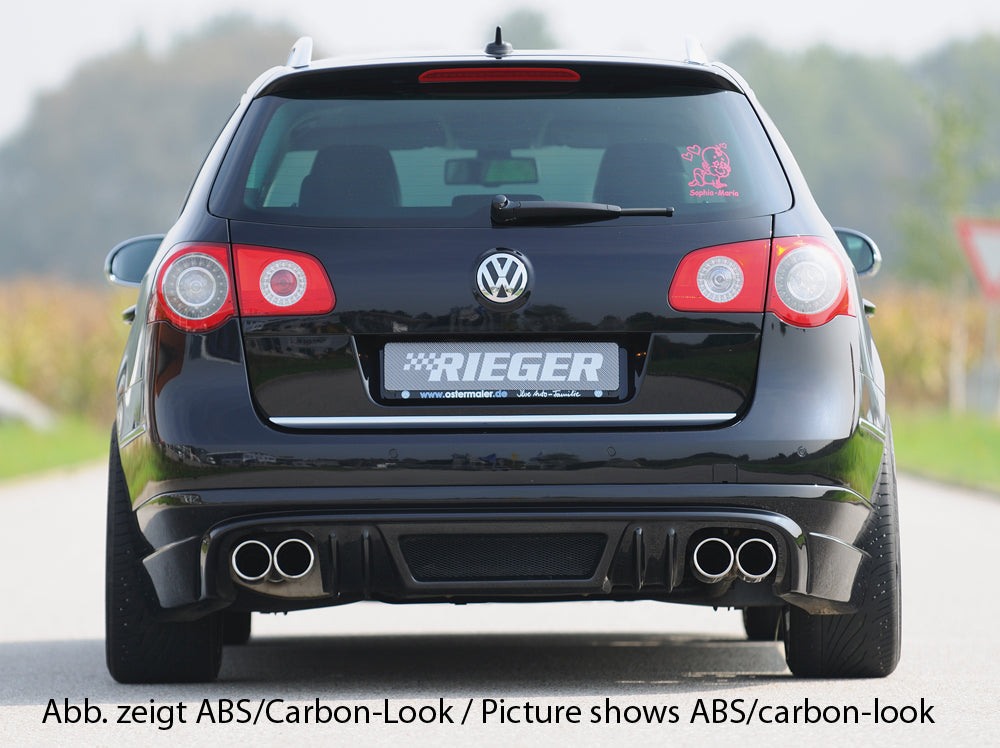 Rieger 00024079 VW 3C Passat Rear Diffuser for Twin Tailpipe Left & Right