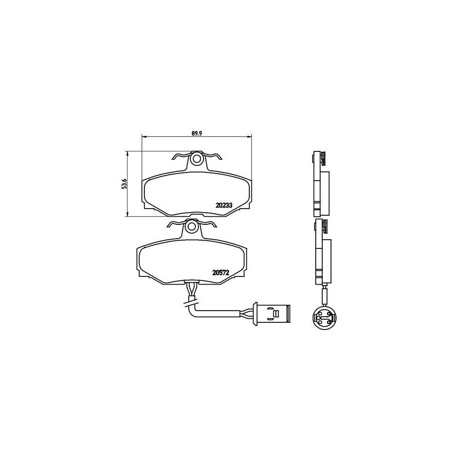 Brembo P 36 006 Brake Pad Set With Brake Caliper Screws