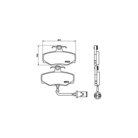 Brembo P 36 006 Brake Pad Set With Brake Caliper Screws