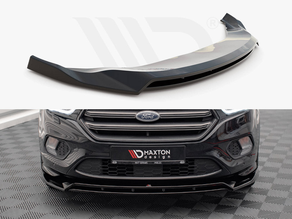 Maxton Design FO-ES-3-STLINE-FD1T+FD1RT Front Splitter V.1 Ford Escape St-line MK3 (2012-2019) | Duco Car Parts UK Car Parts
