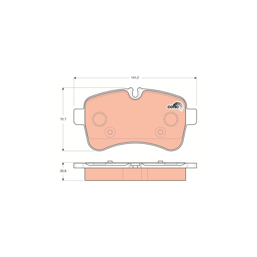 TRW Cotec Gdb1748 Brake Pad Set For Iveco Daily Prepared For Wear Indicator With Brake Caliper Screws With Accessories