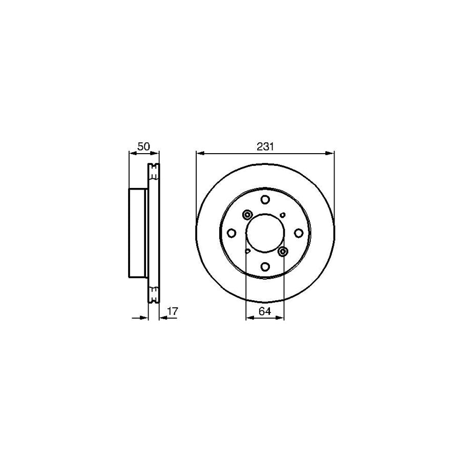 BOSCH 0 986 478 721 Brake Disc Internally Vented Vented Oiled