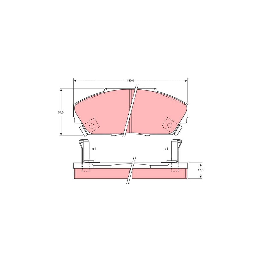 TRW Gdb733 Brake Pad Set With Acoustic Wear Warning