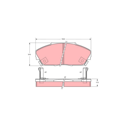 TRW Gdb733 Brake Pad Set With Acoustic Wear Warning