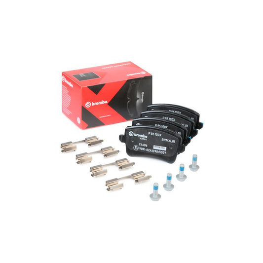 Brembo P 85 100X Brake Pad Set Excl Wear Warning Contact With Brake Caliper Screws