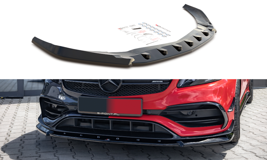 Maxton Design ME-A-176F-AMG-AERO-FD1T Front Splitter V.1 Mercedes Benz A45 AMG Aero W176 Facelift | Duco Car Parts UK Car Parts