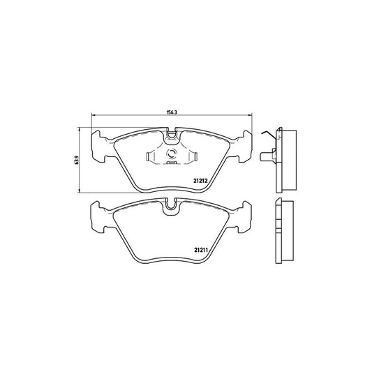 Brembo P 61 049 Brake Pad Set Prepared For Wear Indicator