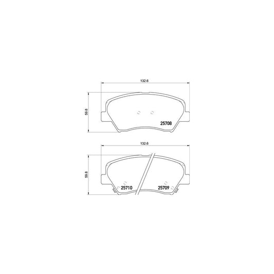 Brembo P 30 073X Brake Pad Set With Acoustic Wear Warning