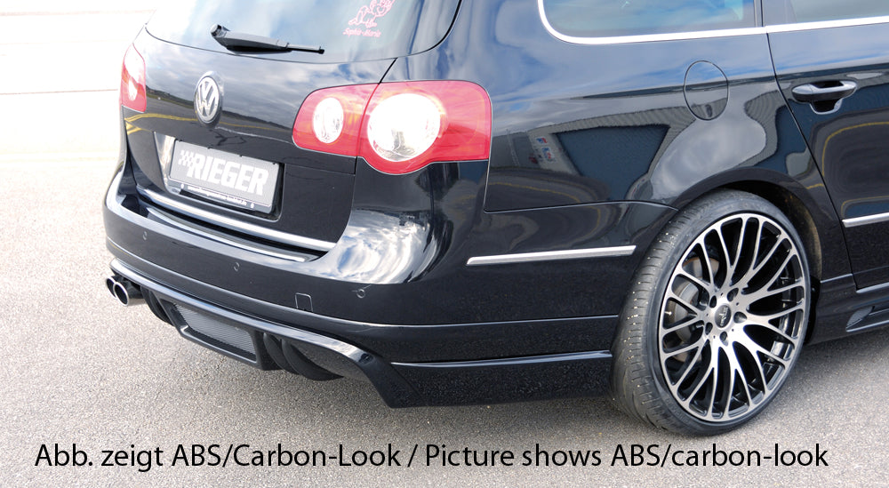 Rieger 00024078 VW 3C Passat Rear Diffuser for Twin Tailpipe Left