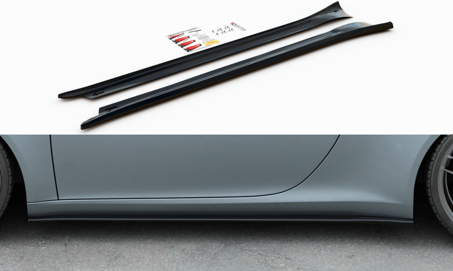 Maxton Design PO-911-991-SD1T Side Skirts Diffusers Porsche 911 Carrera 991 | Duco Car Parts UK Car Parts