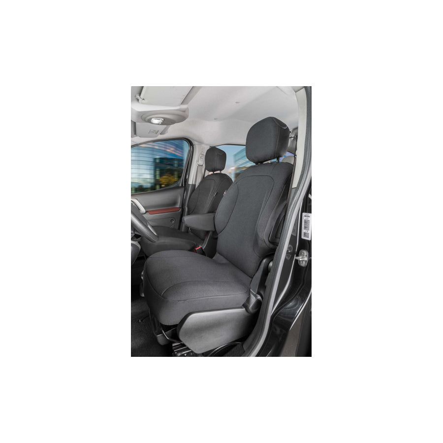 WALSER 10535 Car seat cover for CITRO?N BERLINGO Grey, Polyester, Front