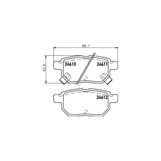 Hella 8DB 355 013 581 Brake Pad Set With Acoustic Wear Warning