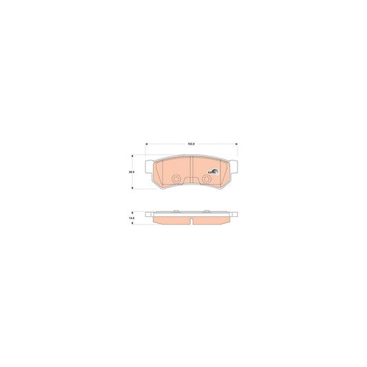 TRW Cotec Gdb4178 Brake Pad Set Not Prepared For Wear Indicator