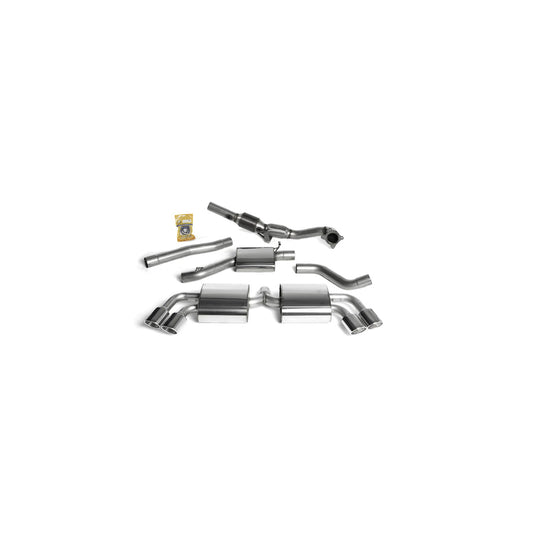 MillTek Audi TT MK2 Resonated Turbo-Back Exhaust System with Hi-Flow Sports Catalyst