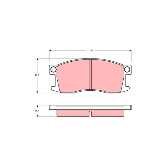 TRW Gdb185 Brake Pad Set For Honda Prelude I Coupe Sn Not Prepared For Wear Indicator