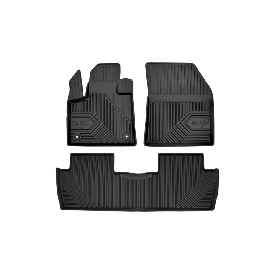 FROGUM Tailored 77407817 Floor mat set for PEUGEOT 5008 II Elastomer, Front and Rear, Quantity: 3, Black, (LHD)