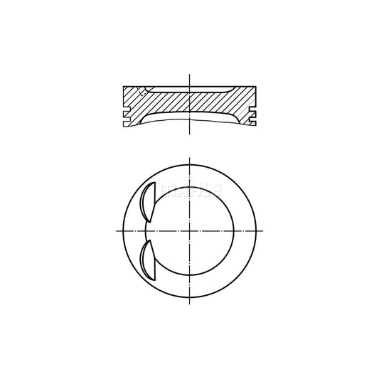 MAHLE ORIGINAL 001 06 00 Piston 90,9 mm, without cooling duct
