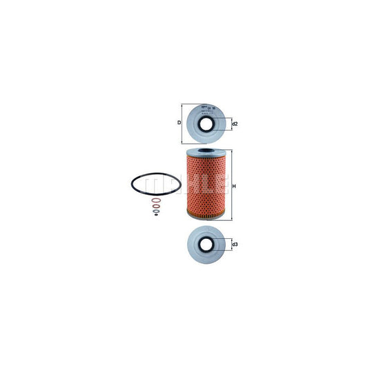 MAHLE ORIGINAL OX 96D Oil Filter Filter Insert