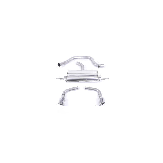 MillTek Audi 8J TTS MK2 Non-Resonated Cat-Back Exhaust (3.2 V6 Valance)-