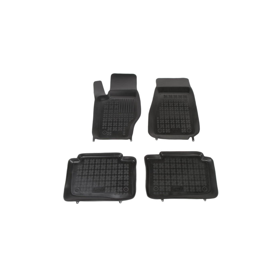REZAW PLAST 203102 Floor mat set for JEEP Grand Cherokee III (WH, WK) Elastomer, Front and Rear, Black