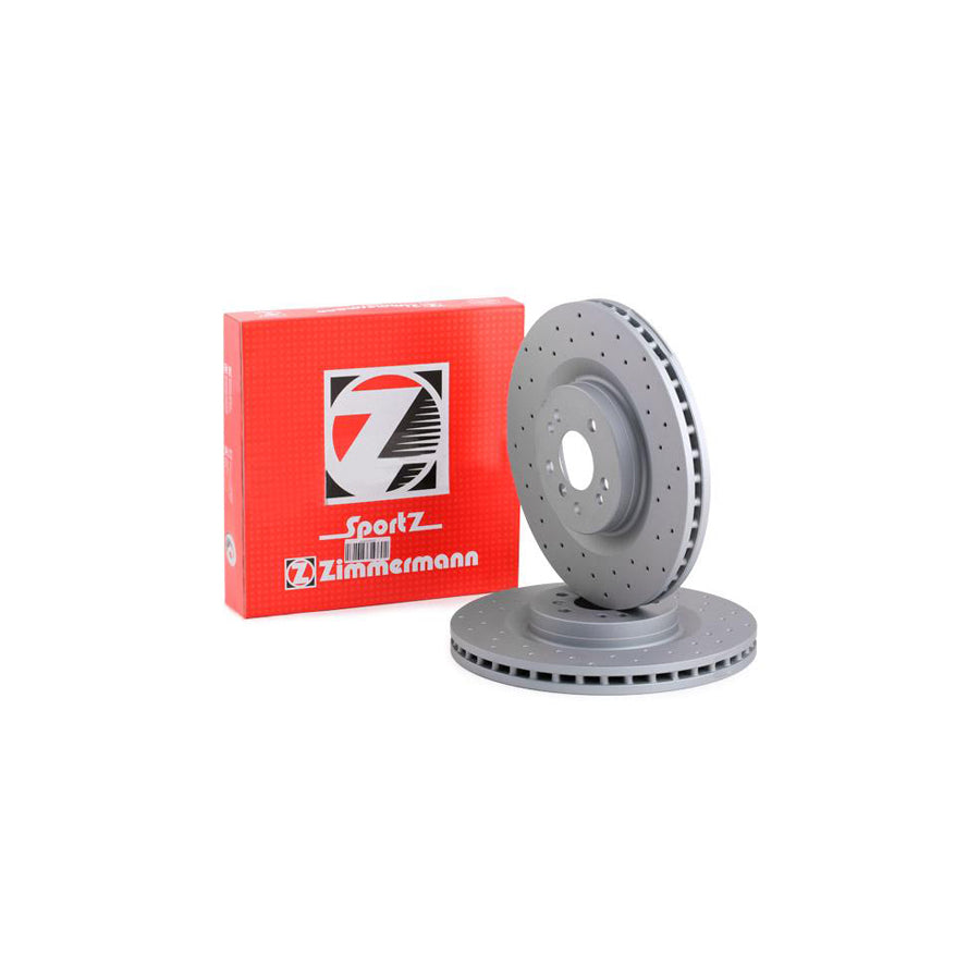 ZIMmERMANN SPORT COAT Z 400 3649 52 Brake Disc Internally Vented Perforated Coated High carbon