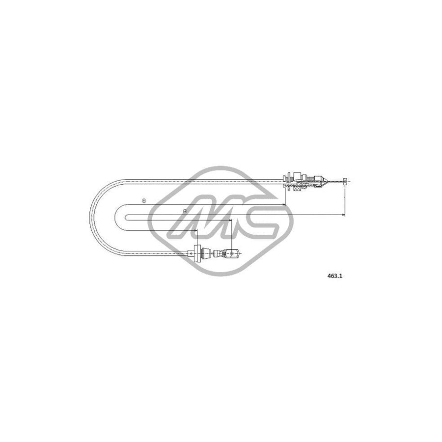 Metalcaucho 81532 Throttle Cable | Duco Car Parts UK Car Parts