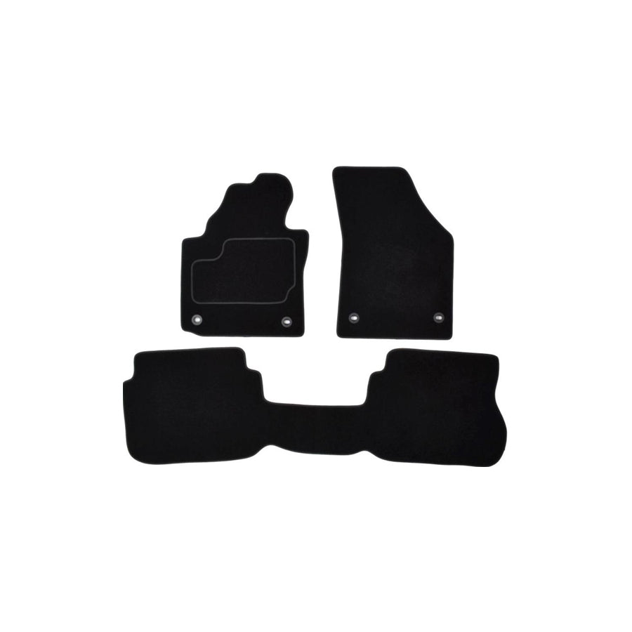MAMMOOTH Tailored A041 VW45 PRM 01 Floor mat set for VW CADDY Textile, Front and Rear, Quantity: 3, Black